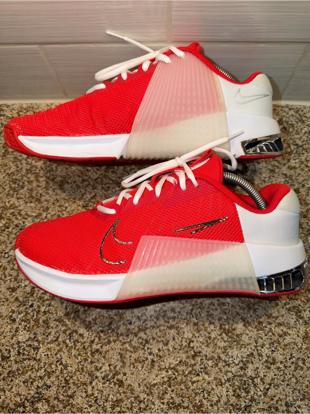Nike Red and White Training Sneakers